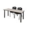 Kee Rectangle Tables > Training Tables > Kee Table & Chair Sets, 60 W, 24 L, 29 H, Maple MT6024PLBPBK47BK - alternate 1